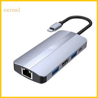 Ez 9 in 1 ฮับ USB Type-C เป็น HDMI SD TF PD USB