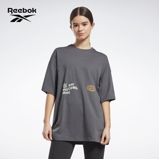 เสื้อยืดลําลอง พิมพ์ลาย Reebok Reebok สไตล์เรโทร แฟชั่นฤดูร้อน 2023