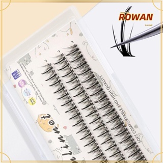 Rowans ขนตาปลอม ยาว เป็นธรรมชาติ DIY สําหรับแต่งหน้า