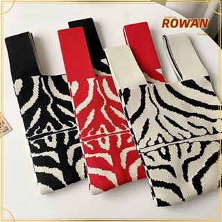 ROWANS กระเป๋าถือลําลอง ผ้าถัก ประดับโบว์ ขนาดเล็ก