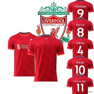 Hq7 2021-2022 F.C. เสื้อกีฬาแขนสั้น ลายทีมชาติฟุตบอล Virgil Keita Mane Salah Firmino ทรงหลวม สําหรับผู้ชาย และผู้หญิง