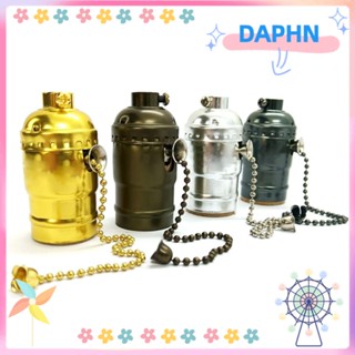 Daphs E27 ขั้วต่อหลอดไฟ อลูมิเนียม 250V สกรูซ็อกเก็ต สว่าง 4 A สีดํา สีเงิน สีทอง E27