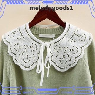 Melodygoods1 ผ้าคลุมไหล่ ปักลายลูกไม้ สีขาว สําหรับนักเรียน