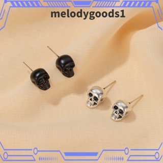 MELODYGOODS1 ต่างหูสตั๊ด ทองแดง สไตล์โกธิค ฮาโลวีน