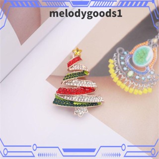 MELODYGOODS1 เข็มกลัดต้นคริสต์มาส โลหะผสม สไตล์คลาสสิก ของขวัญปีใหม่ สําหรับผู้หญิง