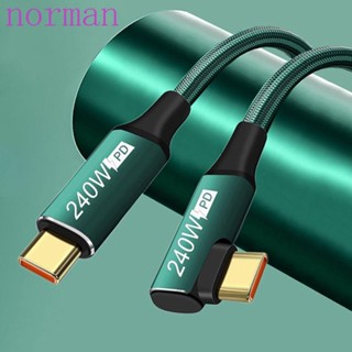 Norman สายชาร์จ Type-C เป็น Type-C หัวเดียว ตัวผู้ เป็นตัวผู้ USB Type C ชาร์จเร็ว