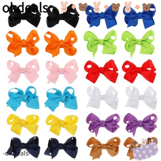 Okdeals กิ๊บติดผมริบบิ้น สีแคนดี้ แบบพกพา 1 คู่