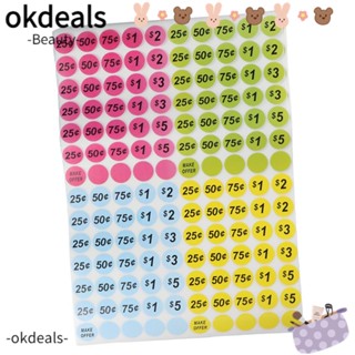 OKDEALS สติกเกอร์ฉลากราคา สําหรับติดตกแต่งราคา