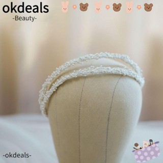 OKDEALS ที่คาดผม แบบสองชั้น หรูหรา สไตล์กรีก สําหรับเจ้าสาว