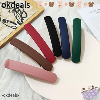 Okdeals กิ๊บติดผมหางม้า โลหะ แบบสปริงคําเดียว แฟชั่นสําหรับผู้หญิง