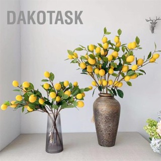 DAKOTASK ของตกแต่งกิ่งมะนาวประดิษฐ์จำลองมะนาวสดใสบ้านไร่สไตล์ตกแต่งบ้านสำหรับห้องนั่งเล่น