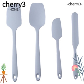 Cherry3 ไม้พายซิลิโคน ทนความร้อน ไม่เหนียวติด สีเทา สําหรับทําอาหาร เค้ก 4 ชิ้น