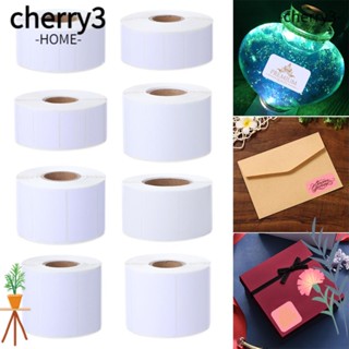 CHERRY3 สติกเกอร์ความร้อน ทรงกลม มีกาวในตัว ลายโลโก้ สําหรับทําป้ายชื่อ DIY