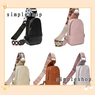 SIMPLE กระเป๋าคาดอก หนัง PU ขนาดเล็ก สําหรับผู้หญิง
