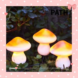 PATH โคมไฟ LED รูปเห็ด พลังงานแสงอาทิตย์ สําหรับตกแต่งสวน เทศกาล 3 ชิ้น ต่อชุด