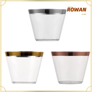 ROWANS ถ้วยพลาสติกใส สําหรับตกแต่งบ้าน ปาร์ตี้วันเกิด ไวน์ 10/20/30 ชิ้น