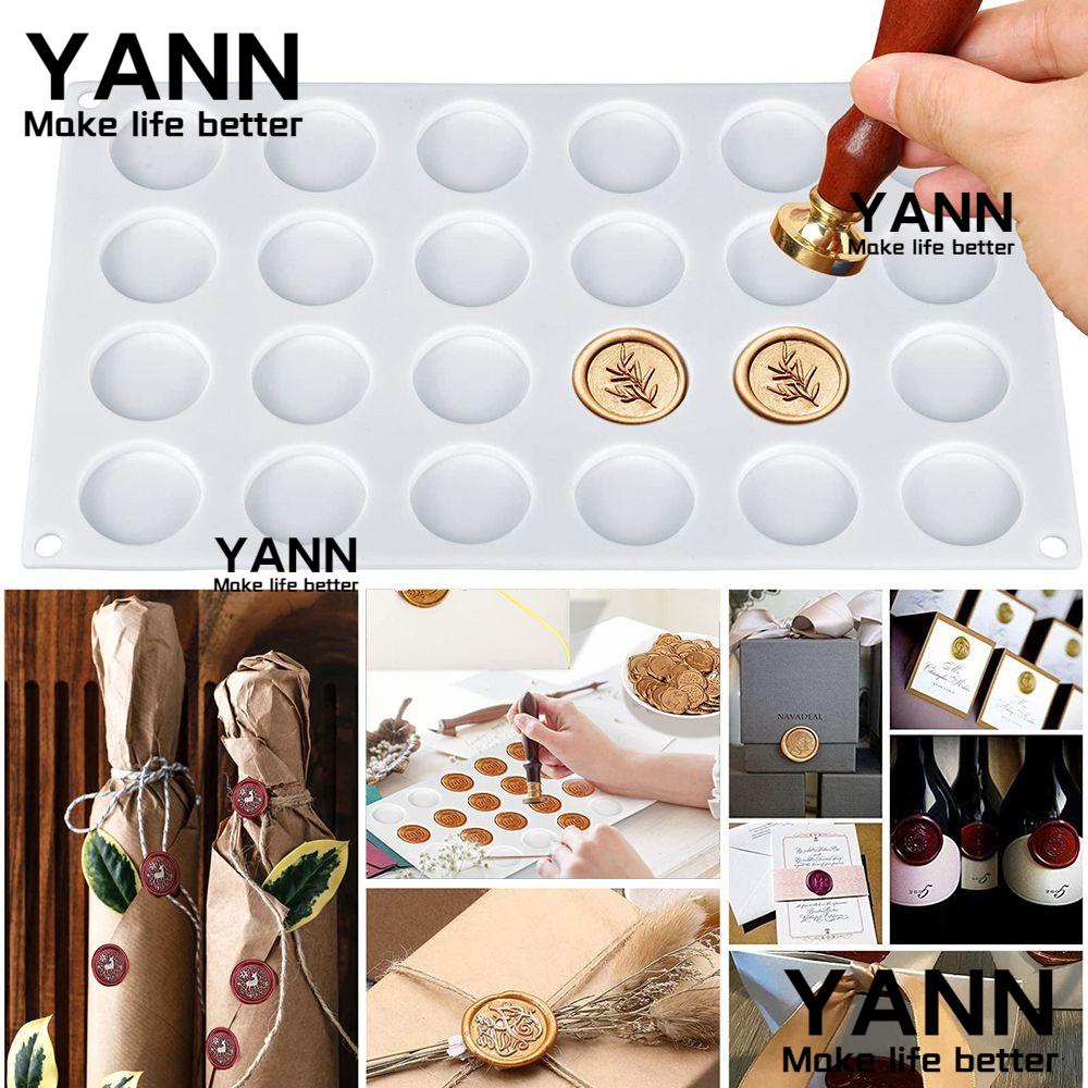 Yann แม่พิมพ์ซิลิโคนเรซิ่น อีพ็อกซี่ 24 ช่อง แฮนด์เมด สําหรับทําแสตมป์ขี้ผึ้ง สมุดภาพ ตกแต่งบ้าน