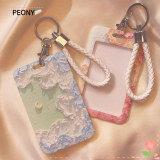 Peonypavilion กระเป๋าใส่บัตรเครดิต พลาสติก ลายการ์ตูน สําหรับนักเรียน