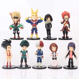 9Pcs My Hero Academia Anime Midoriya Izuku Bakugou 3" Action Figure Model Toys