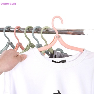 Onew ไม้แขวนเสื้อพลาสติก อเนกประสงค์ พับได้ ประหยัดพื้นที่ สําหรับแขวนผ้าขนหนู ถุงเท้า 5 ชิ้น