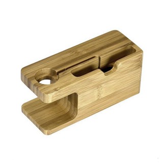 2-in-1 Charging Stand Watch Phone Charger Wooden Holder For iWatch iPhone