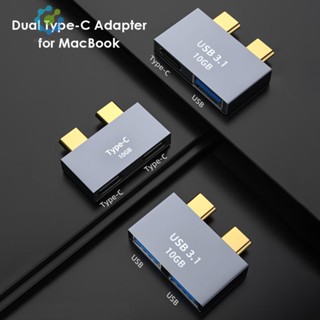 [Idduck.Th] ฮับอะแดปเตอร์ USB C สําหรับ MacBook Thunderbolt 3 Dual Type-C