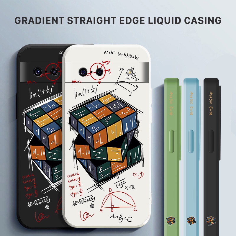 เคสโทรศัพท์ซิลิโคน แบบนิ่ม ลายลูกบาศก์ สําหรับ Google PIXEL 5 5A 6 6A 7 7A Pro PIXEL5A PIXEL 7 6 7A 