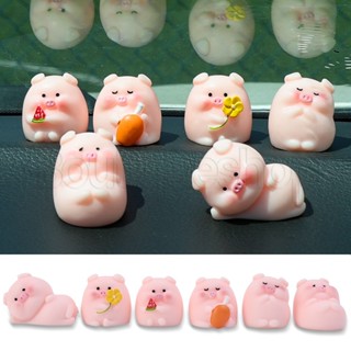  หมูน่ารัก ตกแต่งสวน รถ / อุปกรณ์ตกแต่งรถยนต์ / เรซิ่น สีชมพู หมู การ์ตูน ของเล่นตกแต่ง / แดชบอร์ด สํานักงาน ของขวัญวันเกิด / เครื่องประดับภายในรถยนต์ /