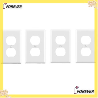 Forever ฝาครอบสวิตช์ไฟ พลาสติก สีขาว 4 ชิ้น