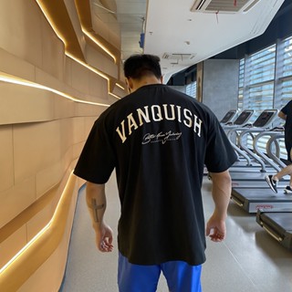 Vanquish BTY เสื้อยืดคอกลม แขนสั้น ทรงหลวม ยืดหยุ่น สําหรับผู้ชาย เล่นกีฬา ฟิตเนส