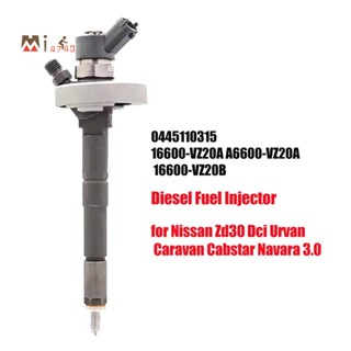 0445110315 หัวฉีดน้ํามันเชื้อเพลิงดีเซล สําหรับ Nissan Zd30 Dci Urvan Caravan Cabstar 3.0 Common Rail Injector 16600-VZ20A