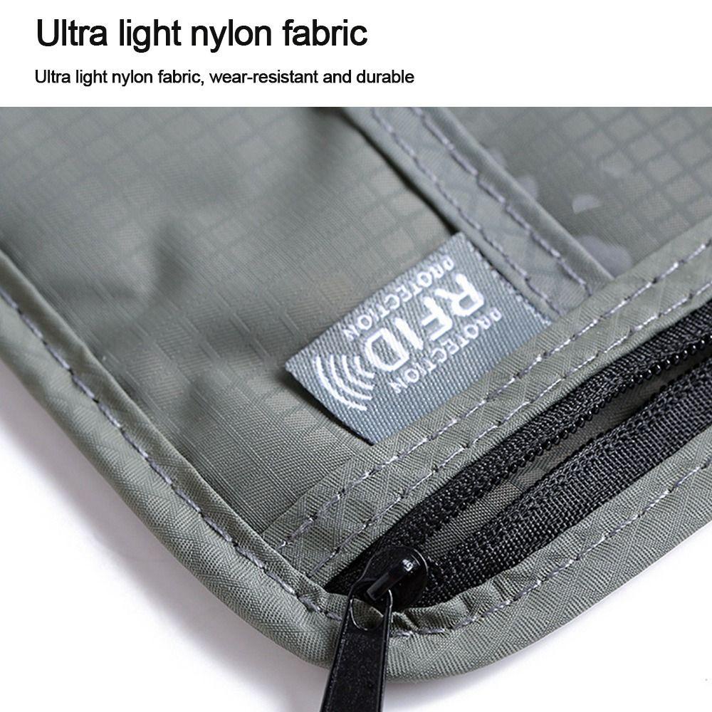 Bag12 กระเป๋า ID หนังสือเดินทาง RFID, กระเป๋าเอกสารกันน้ําไนลอน, กระเป๋าใส่บัตรเครดิต ID อเนกประสงค์ผู้ชาย