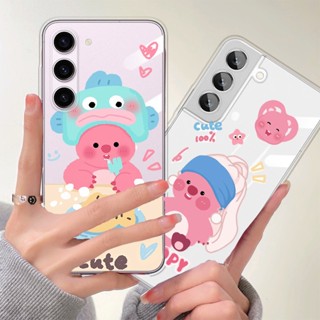 เคสโทรศัพท์มือถือแบบนิ่ม TPU ใส ลายการ์ตูน Pororo Loopy สําหรับ Samsung S8 S23 S10 S9 S20 S21 Plus S21 FE S22 Ultra Note 9 10 Plus 20 Ultra 5G