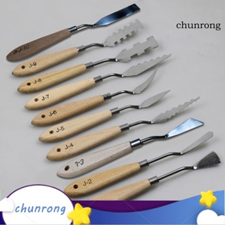 Chunrong ไม้พายสเตนเลส สําหรับขูดจานสี