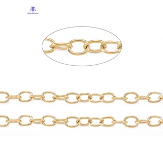 สายโซ่สแตนเลส เกรด 304 ขนาด 8x6x1 มม. ยาว 1 เมตร สีทอง