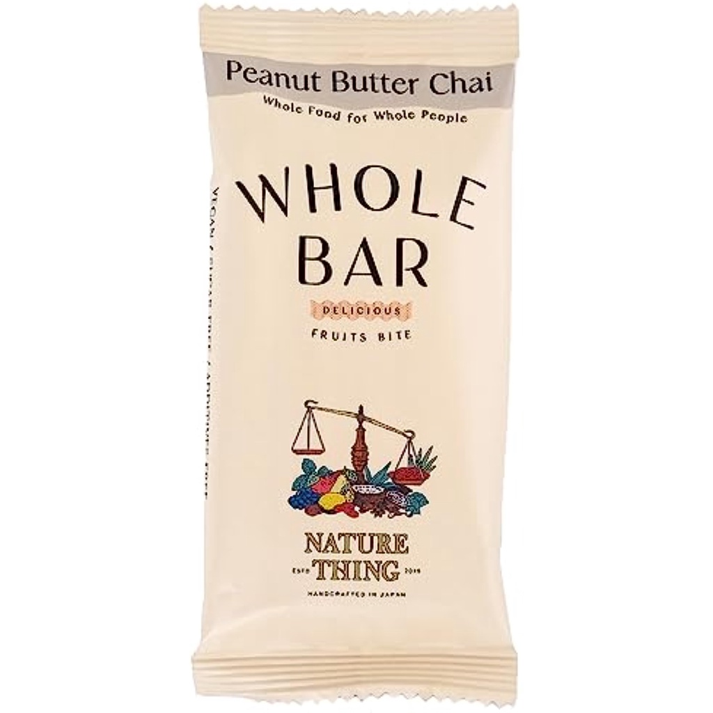 from japanNATURE THING WHOLE BAR Hall Bar Energy Bar Fruit Bar Peanut Butter Chai 40g x 12 Bottles