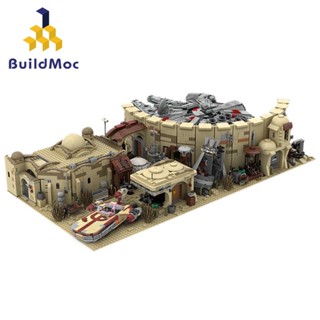 ของเล่นตัวต่อ รูป Star Wars Series Buildmoc Combination Desert House พร้อมระเบียงมิลเลนเนียม และเรือบิน