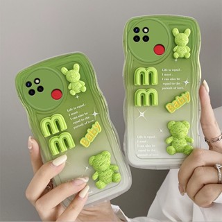 เคส realme c25 เคส realme c12 เคสโทรศัพท์มือถือ ลายตุ๊กตา 3D ไล่โทนสี สําหรับ realme c25 realme c12