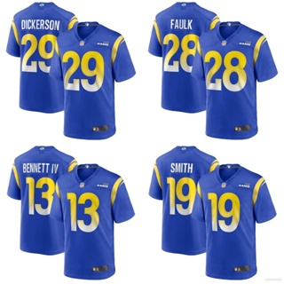 เสื้อยืด ลายทีมชาติฟุตบอล Ani NFL Los Angeles Rams Dickerson Bennett Smith พลัสไซซ์