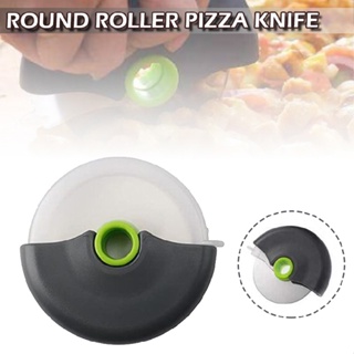 New Stainless Steel Pizza Cutter Wheel With Safety Guard Handheld Easily Cleaned