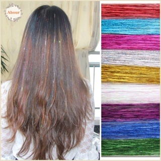 Ahour ผ้าโพกศีรษะสังเคราะห์ สีเงิน สีทอง แวววาว แฟชั่น สําหรับตกแต่งผม