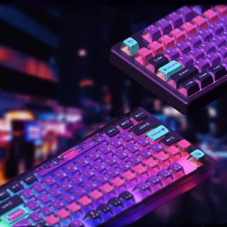 Keytok Pixel Universe OEM ปุ่มกดคีย์บอร์ด PBT แบบใส สองสี