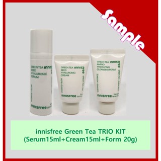 [SAMPLE] Innisfree Green Tea TRIO KIT (เซรั่ม 15 มล. + ครีม 15 มล. + สูตร 20 กรัม) #11