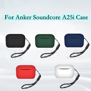 【Ĕĕ】เคสหูฟัง แบบนิ่ม สีพื้น สําหรับ Anker Soundcore A25i Anker Soundcore A25i