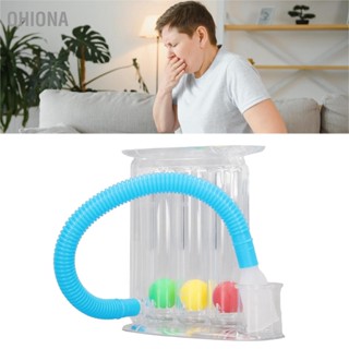 OHIONA Deep Breathing Exerciser 3 Balls บรรเทาความเครียด ระบบวัดลมหายใจล้างทำความสะอาดได้พร้อมท่อสำหรับปอด