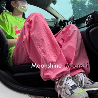 Moon  กางเกงขายาว คาร์โก้ กางเกง เชือกอเมริกันคลาสิค Cargo pants 2023 NEW 073115 Korean Style Stylish คุณภาพสูง High quality A20M085 36Z230909