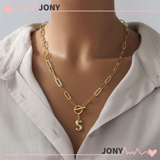 Jy1 สร้อยคอ จี้ตัวอักษร A-Z สีทอง ของขวัญคริสต์มาส สําหรับผู้หญิง