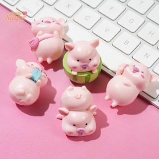 [WillBesugarT] ตุ๊กตาหมูแตงโมน่ารัก 3D ขนาดเล็ก สําหรับตกแต่งบ้าน และโต๊ะ DIY