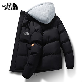 The.north.face เสื้อแจ็กเก็ต ผ้าฝ้าย มีฮู้ด ทรงหลวม ให้ความอบอุ่น แฟชั่นฤดูหนาว สําหรับผู้ชาย และผู้หญิง