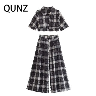 Qunz เสื้อโค้ทแฟชั่น + กางเกง 4720